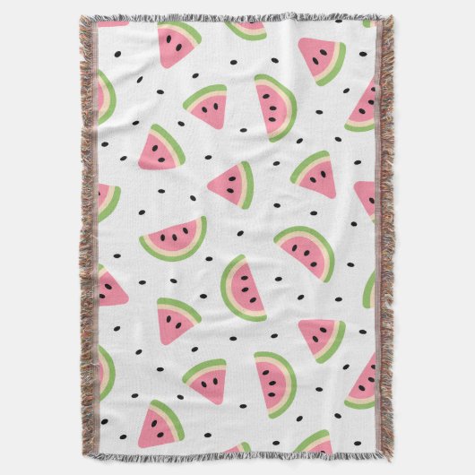 Couverture Pastèque rose, Graines de pastèque, Motif d'été (devant Vertical)