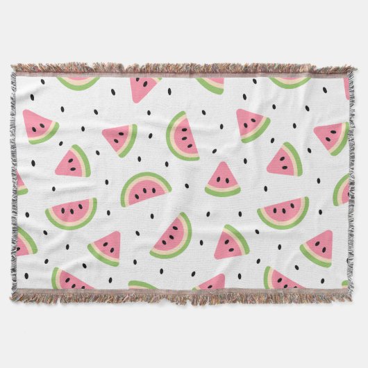 Couverture Pastèque rose, Graines de pastèque, Motif d'été (Devant)