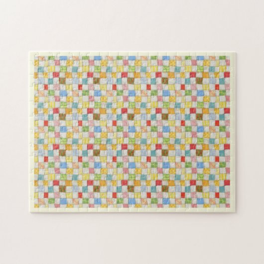 COUVERTURE PATCHWORK 28x35 cm Puzzle / Crème (Horizontal)