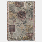 Couverture Patchwork Botanique Rustique Vintage (2) (devant Vertical)