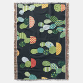 Couverture Patchwork Cactus Plantes Motif sans couture (devant Vertical)