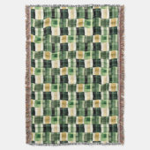 Couverture Patchwork carreau émeraude (devant Vertical)