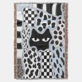 Couverture Patchwork Chic Chat Noir Suspicieux Gingham & Carr (devant Vertical)