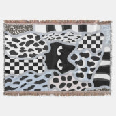 Couverture Patchwork Chic Chat Noir Suspicieux Gingham & Carr (Devant)