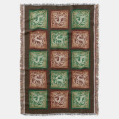 Couverture Patchwork de dentelle de rennes de Noël Rouge Vert (devant Vertical)