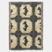 Couverture Patchwork de Grunge Denim Halloween avec chauves-s (devant Vertical)