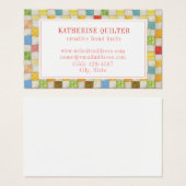 COUVERTURE PATCHWORK FOLLE 3,5x2 Carte de visite I (Devant & derrière)
