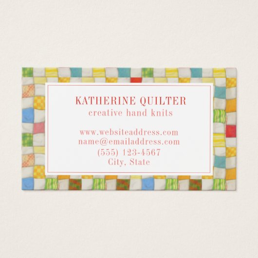 COUVERTURE PATCHWORK FOLLE 3,5x2 Carte de visite I (Devant)