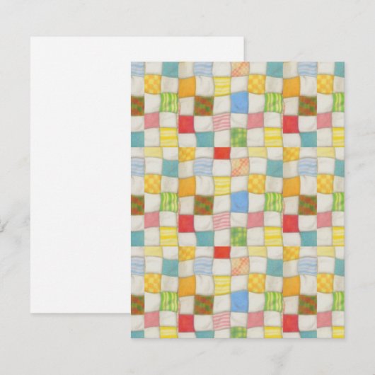 COUVERTURE PATCHWORK FOU 4.25x5.5 Carte à plat / V (Devant / Derrière)