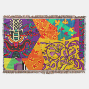 Couverture Patchwork indien turc festier Mandala