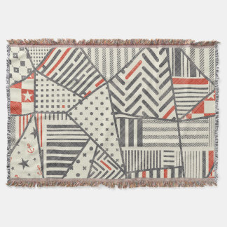 Couverture Patchwork rétro : Conception géométrique Abstraite