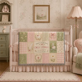 Couverture Patchwork Silhouette Bébé Fille Oie Rigolote Perso