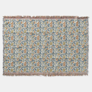 Couverture Patina Bleu & Feuillage de Cuivre