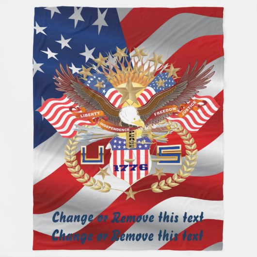 Couverture patriotique 30" x40" 50" x60" 60" x80 " (Devant)