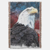 Couverture patriotique chauve de jet de drapeau (devant Vertical)
