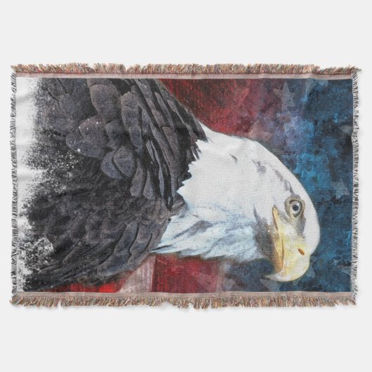 Couverture patriotique chauve de jet de drapeau (Devant)