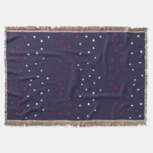 Couverture Patriotique rouge blanc & bleu croix suisse plus s