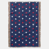Couverture Patriotique rouge blanc marine bleu étoile motif m (devant Vertical)