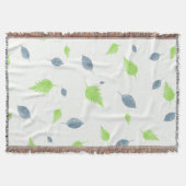 Couverture Pattern Blue & Green Leaves (Devant)