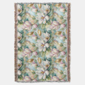 Couverture Pattern Elegant Magnolia Flowers (devant Vertical)
