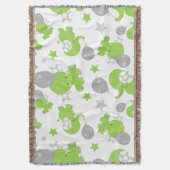 Couverture Pattern of Green Elephants, Cute Elephants, stars (devant Vertical)