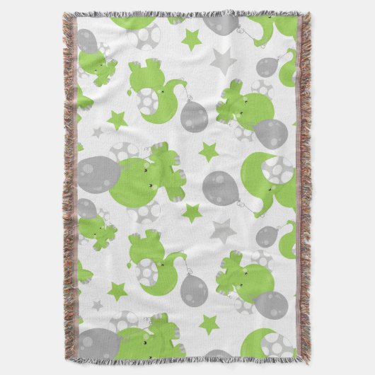 Couverture Pattern of Green Elephants, Cute Elephants, stars (devant Vertical)
