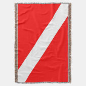 Couverture pavillon plongeur rouge diagonal symbole de plongé (devant Vertical)