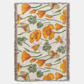 Couverture Pavot de Californie et papillons de nuit sur blanc (devant Vertical)