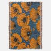 Couverture Pavot orange sur bleu foncé (devant Vertical)