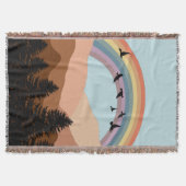 Couverture Paysage Abstrait Arbres forestiers Arc-en-ciel et  (Devant)