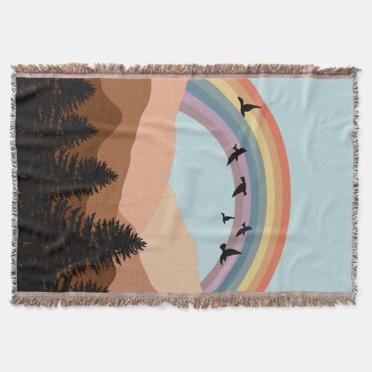 Couverture Paysage Abstrait Arbres forestiers Arc-en-ciel et (Devant)