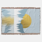 Couverture Paysage Abstrait Soleil d'hiver d'or (Devant)