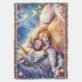 Couverture Paysage de rêve de licorne de fille endormie (devant Vertical)