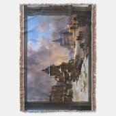 Couverture Paysage D'Hiver Avec Frozen River Art Classique (devant Vertical)