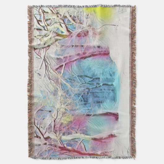 Couverture Paysage hivernal avec l'aquarelle des arbres neigé (devant Vertical)