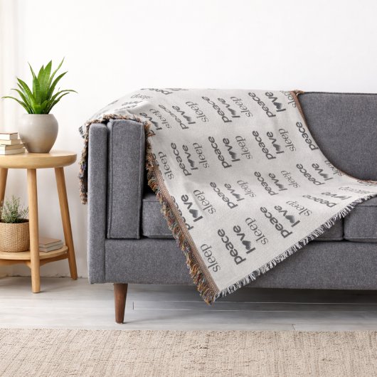 Couverture Peace Love Sleep - Cozy Comfy Throw Blanket