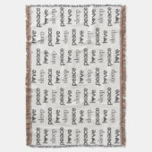 Couverture Peace Love Sleep - Cozy Comfy Throw Blanket (devant Vertical)