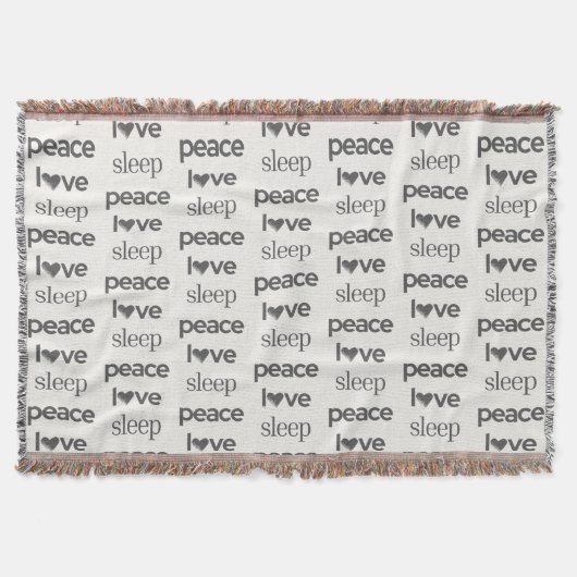 Couverture Peace Love Sleep - Cozy Comfy Throw Blanket (Devant)