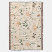 Couverture Peach Butterflies Floral (devant Vertical)