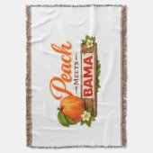 Couverture Peach Meets Bama Plaid Throw Blanket | Southern Lo (devant Vertical)
