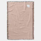Couverture Peach Stripe Terracotta Butterfly Script Monogramm (devant Vertical)