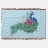 Couverture Peacock Blue Lotus Fleur Henné (Devant)