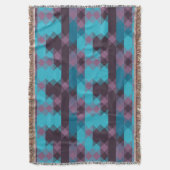 Couverture peacock blue, purple, topaz blue and thunder (devant Vertical)