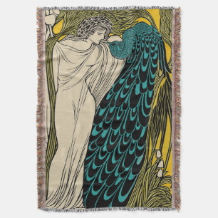 Couverture Peacock Fine Art Bird Nouveau