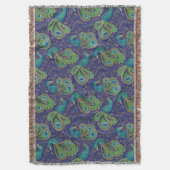 Couverture Peacock Paisley Pattern Blue (devant Vertical)