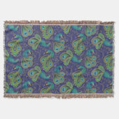 Couverture Peacock Paisley Pattern Blue (Devant)