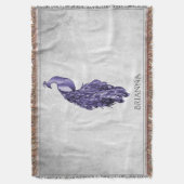 Couverture Peacock Purple Elegant Personnalisé Jeu Blanche (devant Vertical)