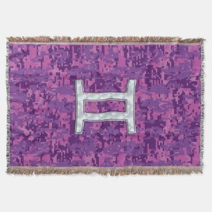 Couverture Pearl Like Gemini Zodiac Sign on Digital Camo