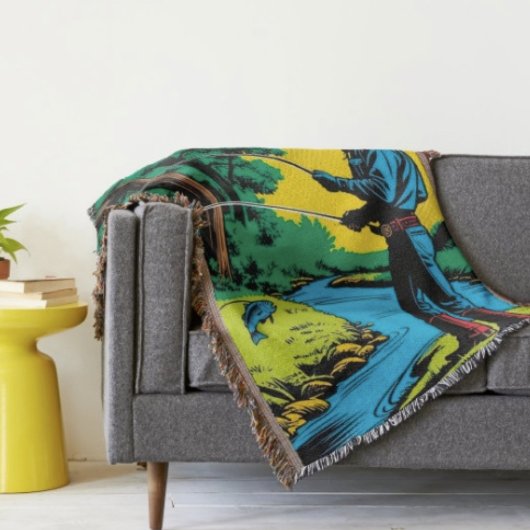 Couverture Pêcheur Cowboy sur la Rive du Fleuve 