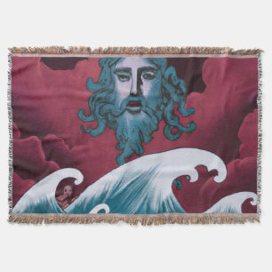 Couverture Peinture à l'huile de Neptune Crimson